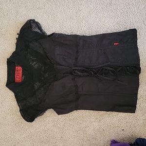 TRIPP Goth Victorian stretch corset top Vintage 90's